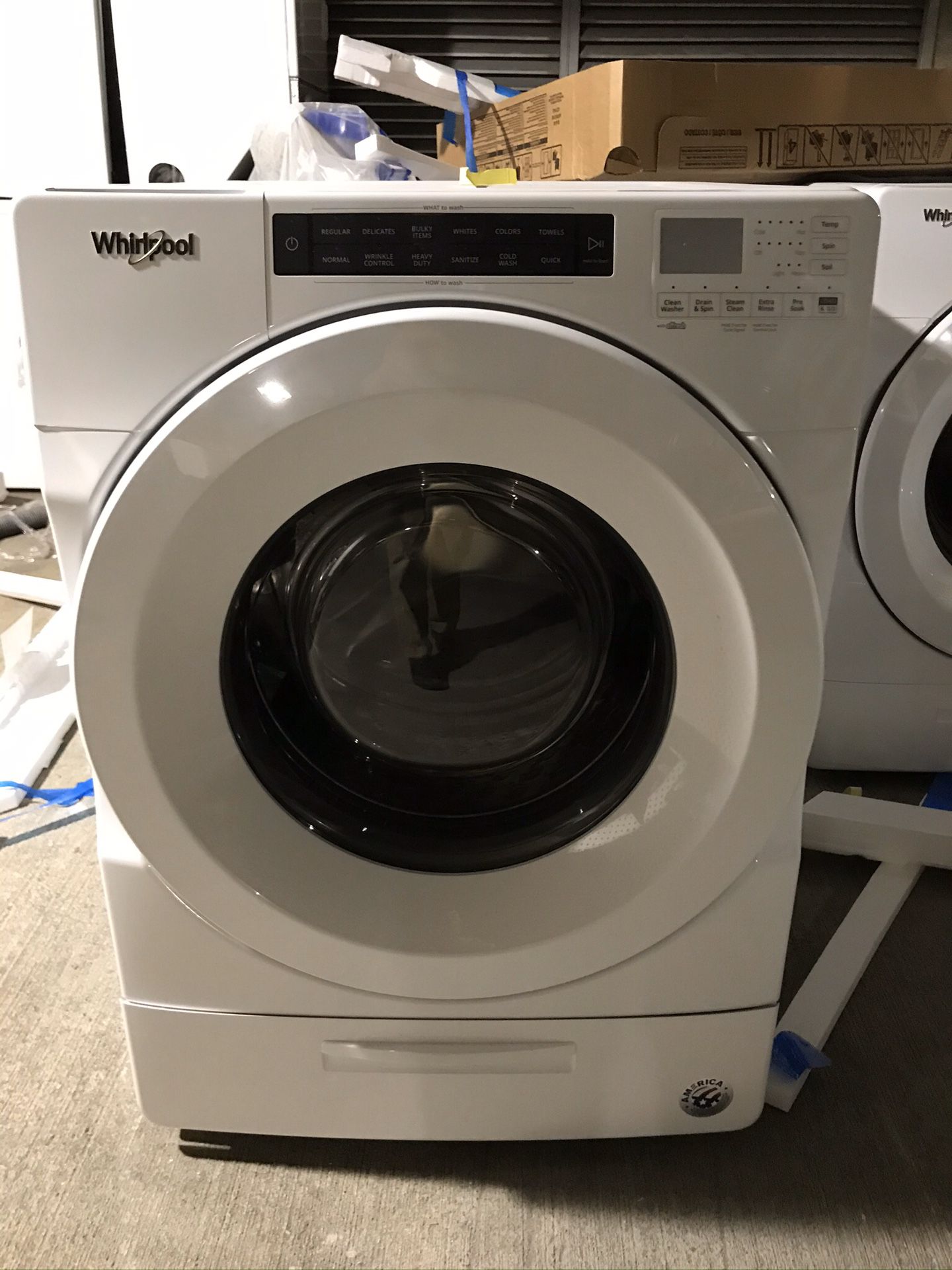 Brand new whirlpool front loader washer machine