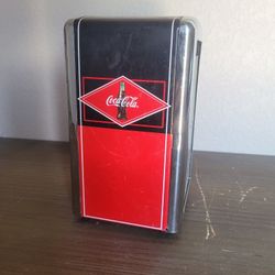 VTG 1990s Coca Cola Classic Metal Napkin Holder Dispenser Chrome Diner Coke