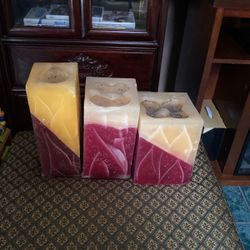 Nice Large Candles Set Of 3  $20 OBO For All