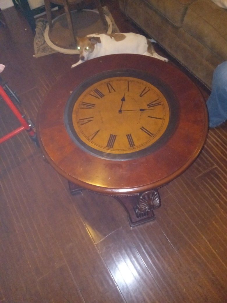 Clock End Table