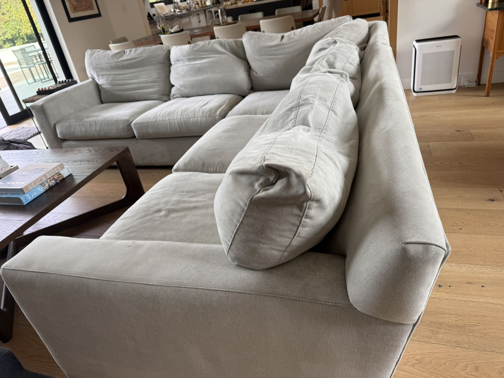 Crate &Barrel Sectional Fabric Sofa