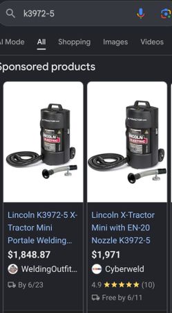 Lincoln welding fumes extractor