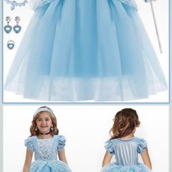 Cinderella Princess Halloween Costume Size 6