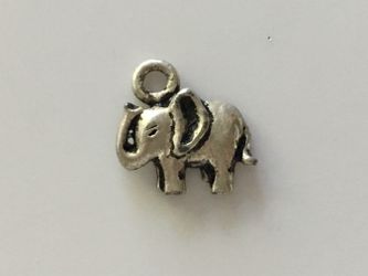 Tiny Silver Elephant Necklace Bracelet Pendant Charm