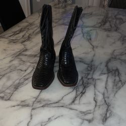 Black Python Cowboy boots 