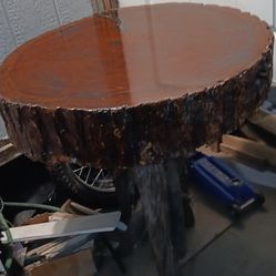 Hand Made Polished Wood Table