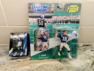 Peyton Manning Starting Lineup Indianapolis Colts Action Flats Set Of 2