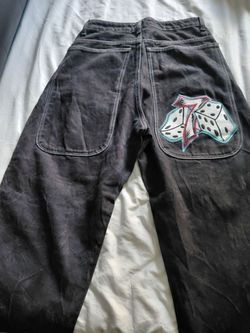 Fake black jnco jeans dice