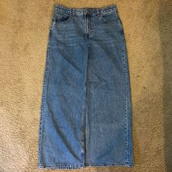 Baggy Medium Wash Blue Jeans