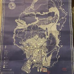 GRAND THEFT AUTO V GTA 5 Collector's Blueprint Los Santos carte UV
