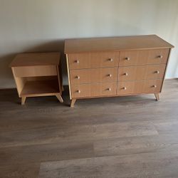 Custom Clear Douglas Fir Dresser (2) End Tables (3) 