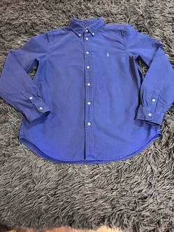 Ralph Lauren Boys 18/20 Blue Oxford Button Down Shirt