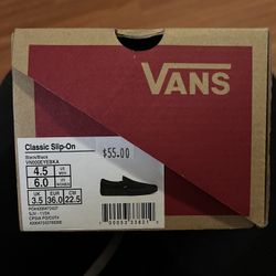 Black Vans Classic Slip On  BRAND NEW