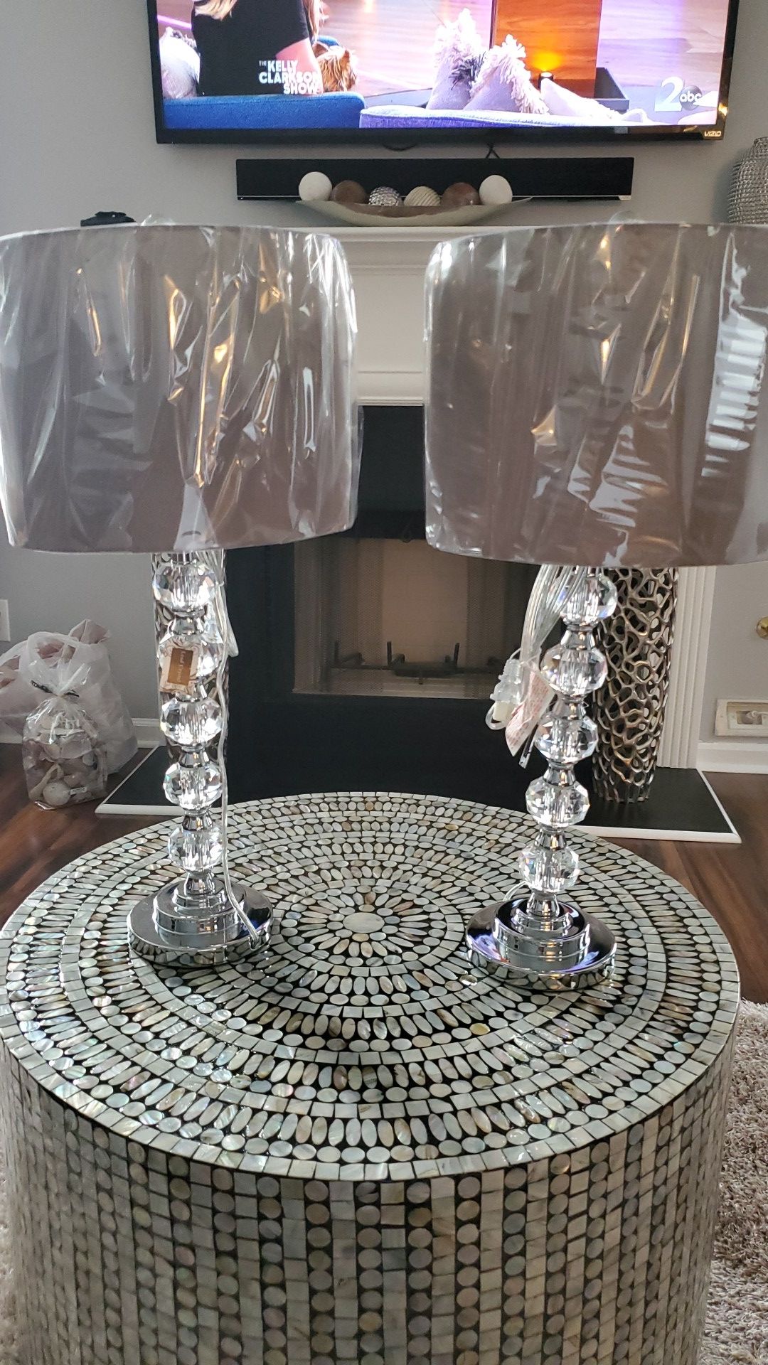 🆕️🔥 Set of 2 Crystal Glass Lamps