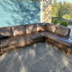 Macy’s Leather Sectional