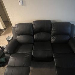 Leather Reclining Couch