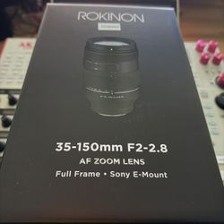 Sony E Mount Rokinon 35-150 F2-2.8 Zoom Lens