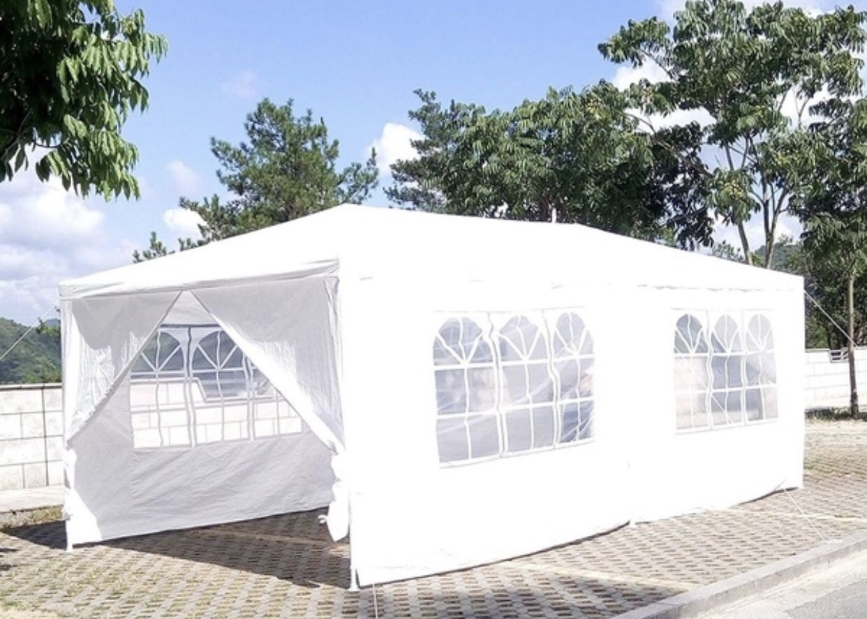 *NEW* Canopy FOR SALE Outdoor Party Wedding Tent WHITE Gazebo Pavilion W/6 Side Walls 10x20