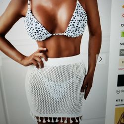 Swim Coverup Crochet Skirt 