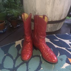 Beautiful Red Justin Boots 6 1/2 B