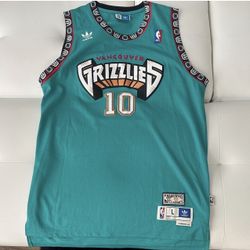 🔥 Mike Bibby Vancouver Grizzlies #10 Vintage Jersey – Adidas Hardwood Classics (L +2)