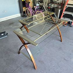 Glass desk