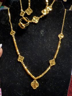 Jewellery Set Plated Gold 