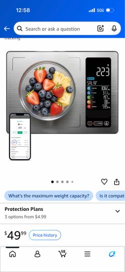 Digital Kitchen Food Scale with Nutritional Display