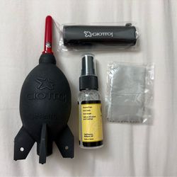 Brand new Giotto’s camera accessories- air pump, lens brush, microfiber cloth and lens cleaning fluid