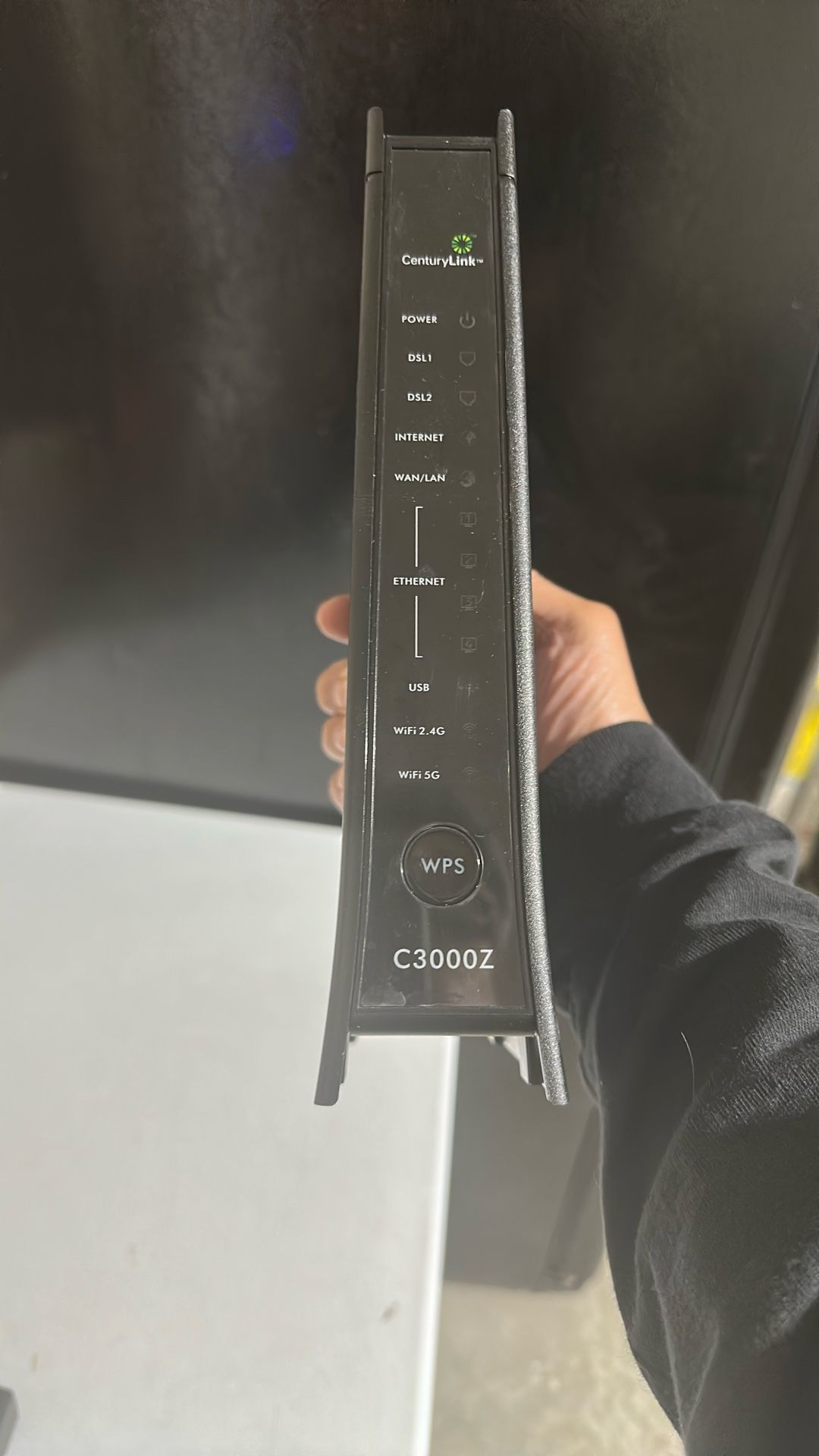 CenturyLink ZyXEL C3000Z DSL Modem Wireless Router Unit And Ethernet
