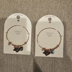 New 14k flash gold plated "Love makes a family bracelet". $10 each or both for $15

