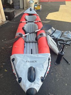 Intex Excursion Pro K2 2-Person Inflatable Kayak – Complete Set – Excellent Condition