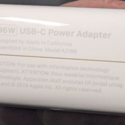 Genuine Apple A2166, MacBook pro 13" - 16" 96W Type C power adapter(type C cable not included)