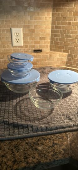 5 glass food storage containers