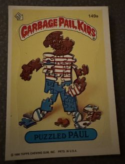 Puzzled Paul - 1986 Topps Garbage Pail Kids Series 4