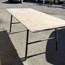 Table with metal frame