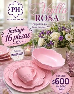 Vajilla rosa princess house