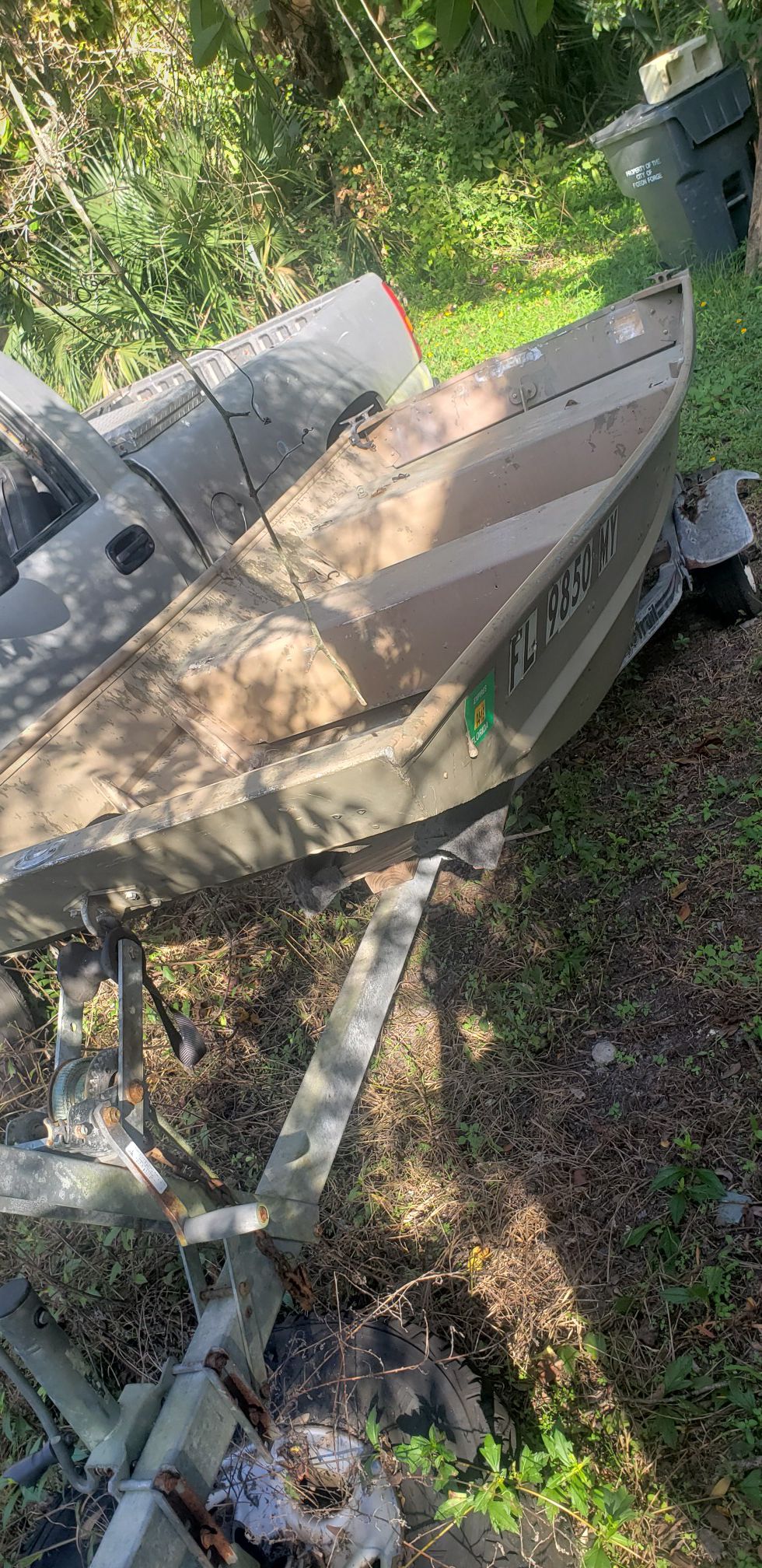 12' Jon Boat with trailer and title