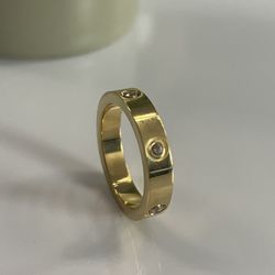 Stainless Steel Crystals Ring