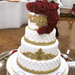 White and gold wedding