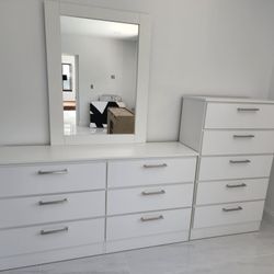 ✨DRESSER WITH MIRROR AND CHEST- COMODA CON ESPEJO Y GAVETERO 