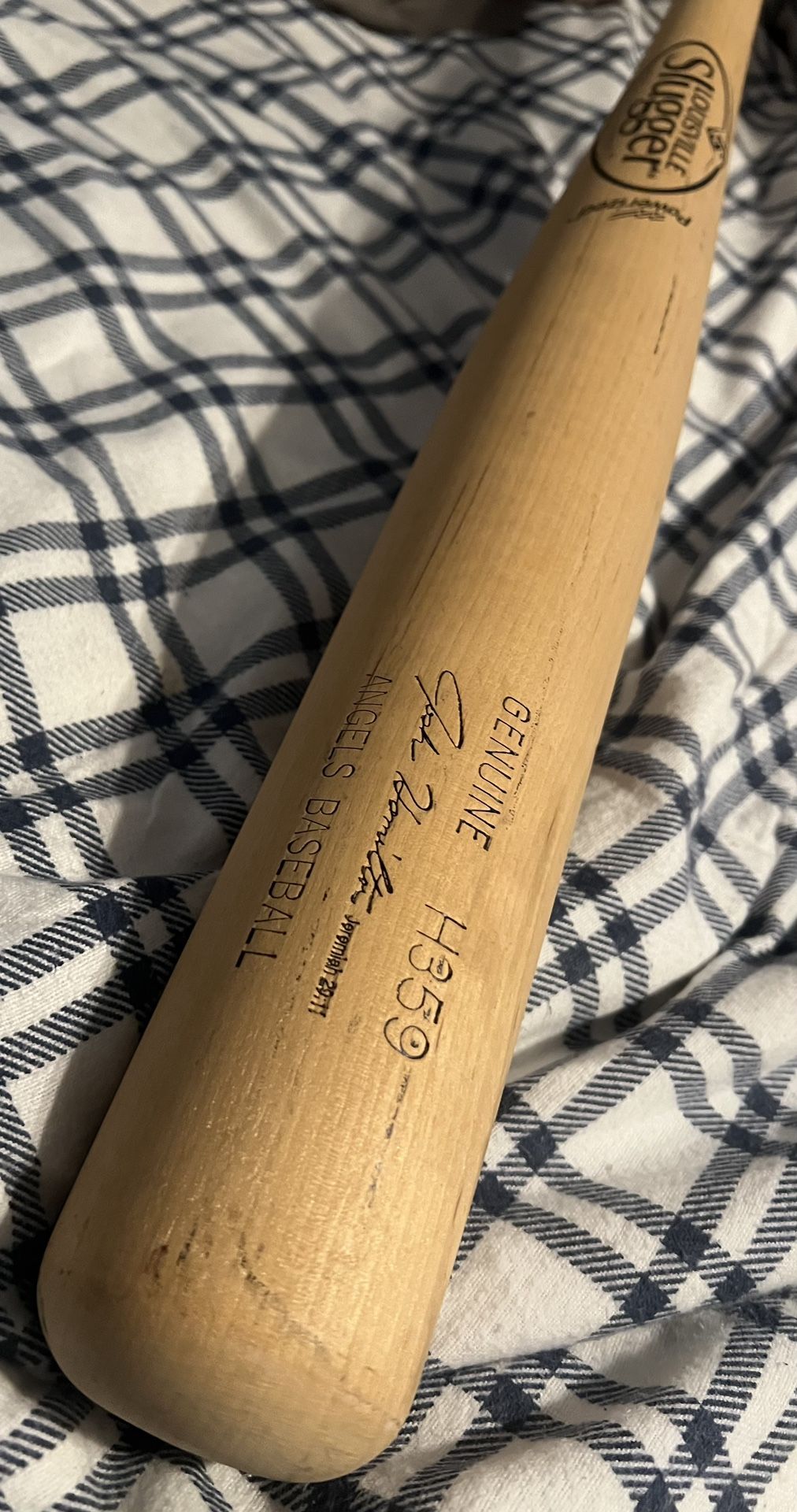 Josh Hamilton Game Issued Bat