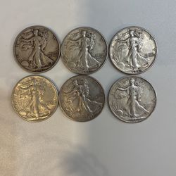 Silver Halfs  Dollars 