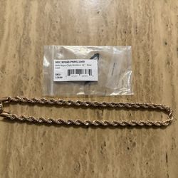 Rope Chain in Rose Gold- 6mm 14k Rose Gold Plated / 16" / Rose Gold