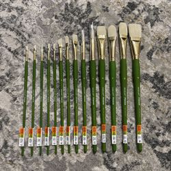 Artist’s Loft: Firenze Green & Gold Paint Brush Bundle #2