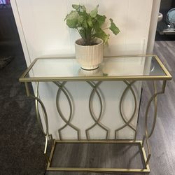 Mirrored Gold Accent Table 