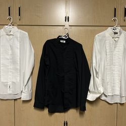 3 Tuxedo Shirts All For $35.00 Or $15.00 Each, Various Sizes