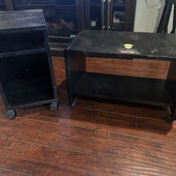 Kids Bedroom Tables w/wheels, Side Table & TV Stand 