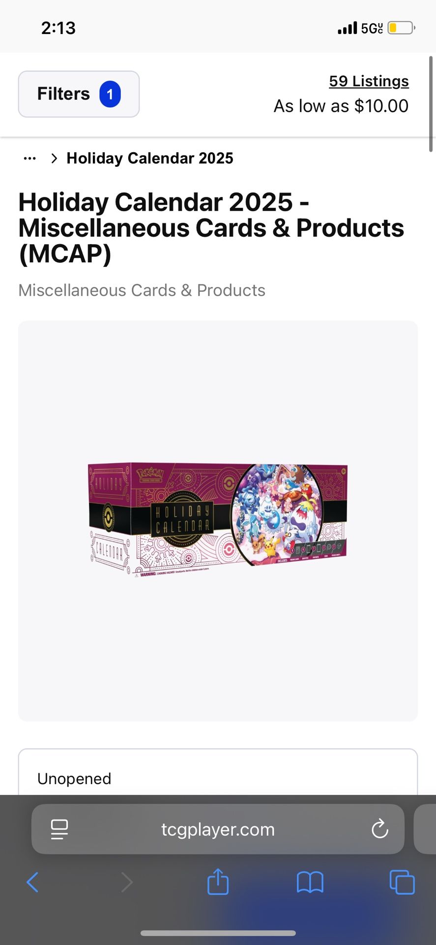 Pokémon Holiday Calendar 2025