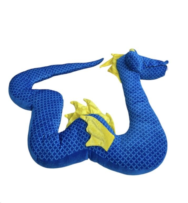 XL blue sea monster Nessie dragon 32" B.J. Toyco